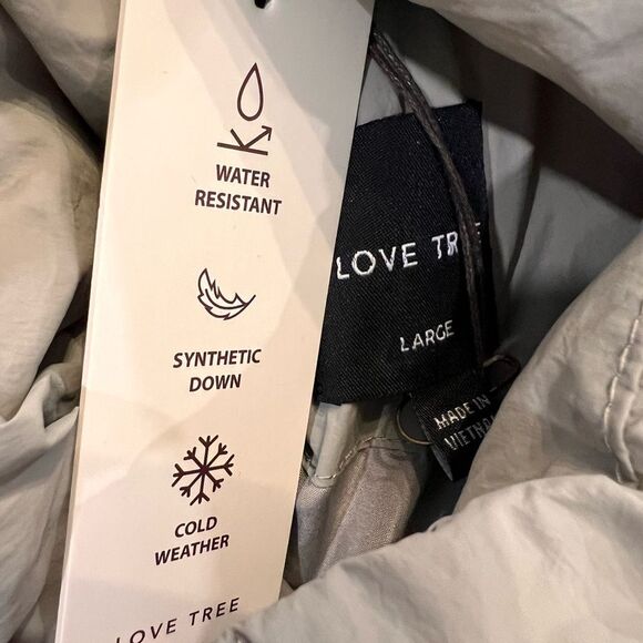 Love Tree NWT khaki Puffer Vest - Picture 2 of 4